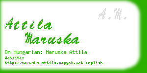 attila maruska business card